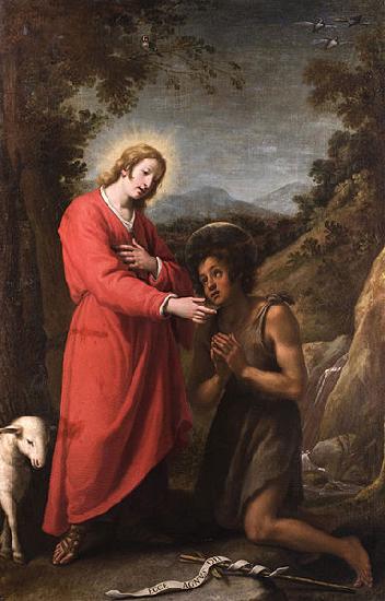 Matteo Rosselli Jesus and John the Baptist meet in their youth Germany oil painting art